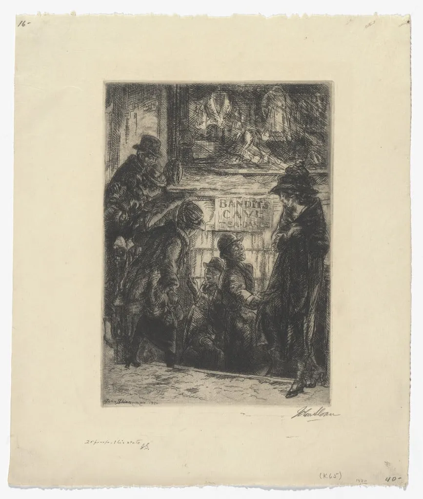 Untitled, by John Sloan, ink, 1920