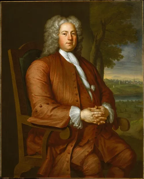 Portrait of Francis Brinley., by John Smibert, oil, 1729