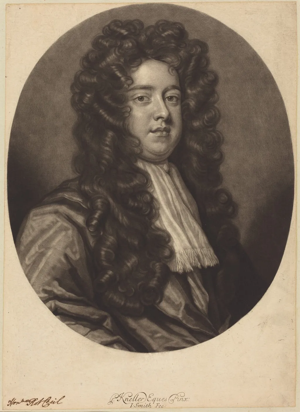 Robert Cecil, by John Smith, ink, 1697