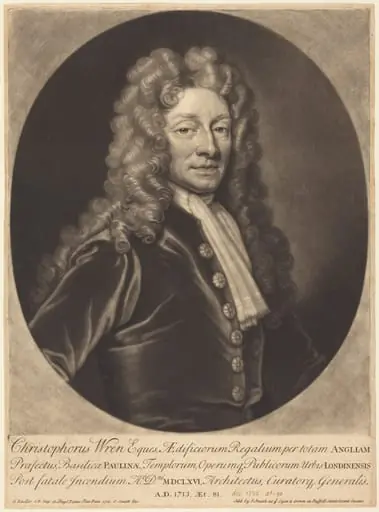 Sir Christopher Wren, by John Smith