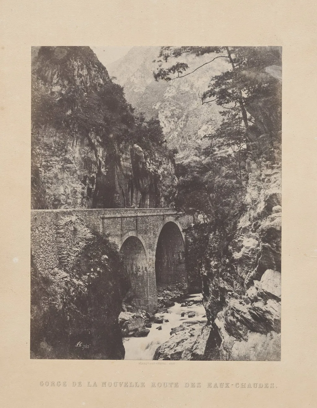 Gorge de la Nouvelle Route des Eaux-Chaudes, by John Stewart, 1851
