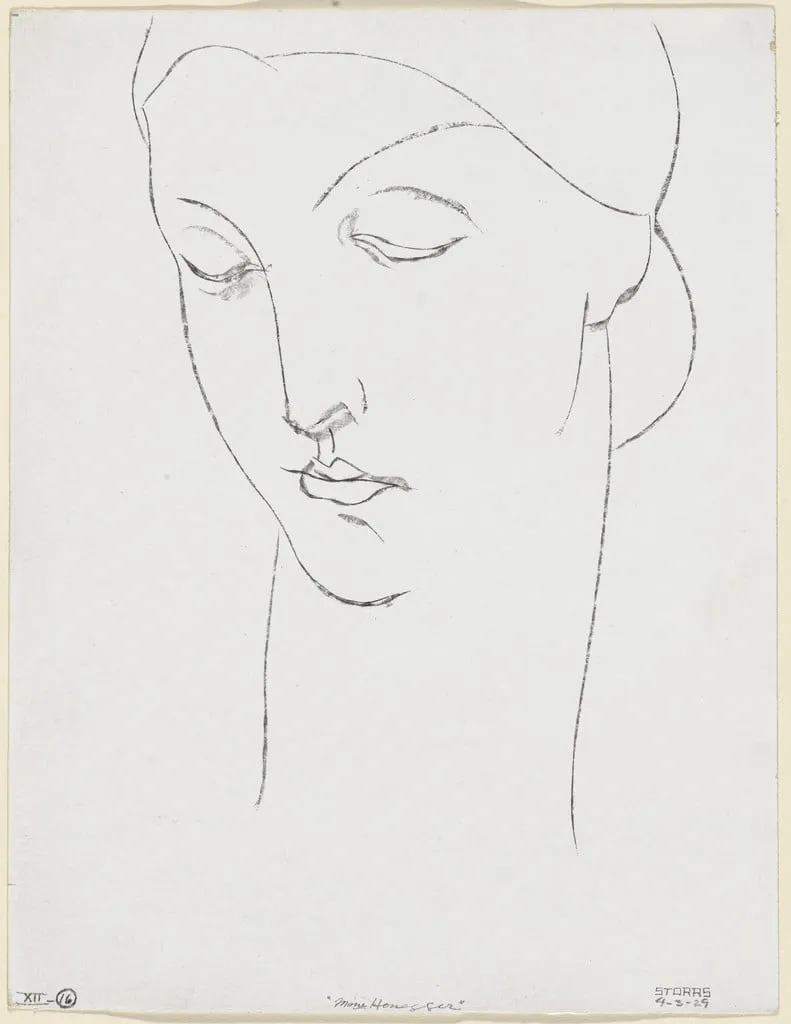 Untitled, by John Storrs, crayon, 3