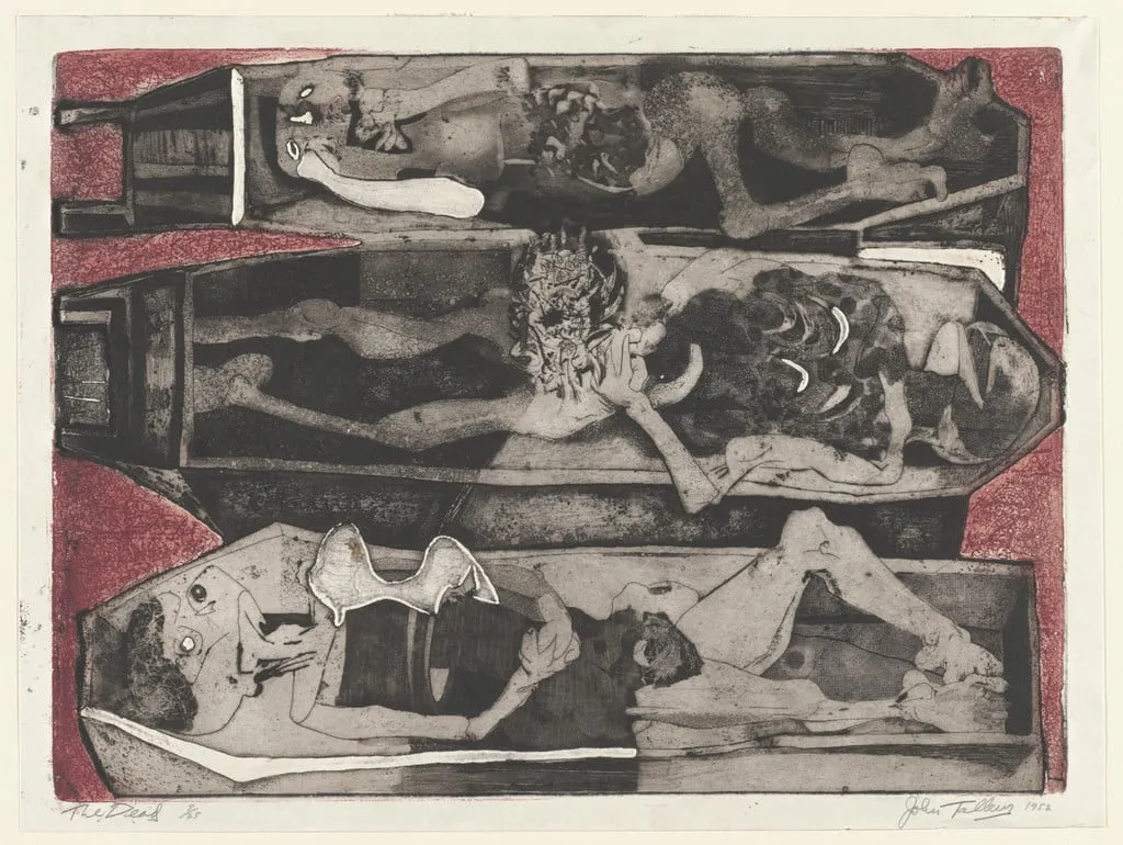Untitled, by John Talleur, ink, 1952