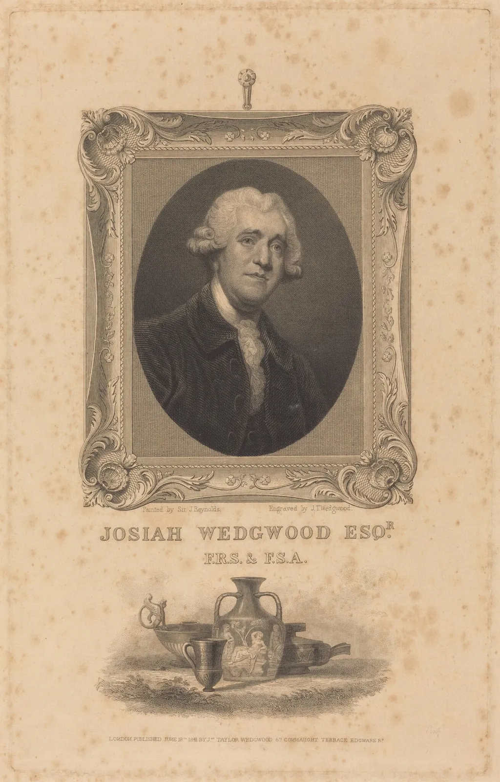 Josiah Wedgewood, Esq., by John Taylor Wedgwood, ink, 1841