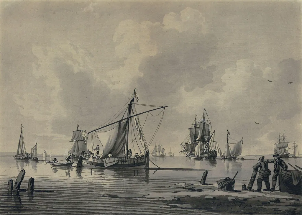 River with Shipping, by John the younger Cleveley, 1778