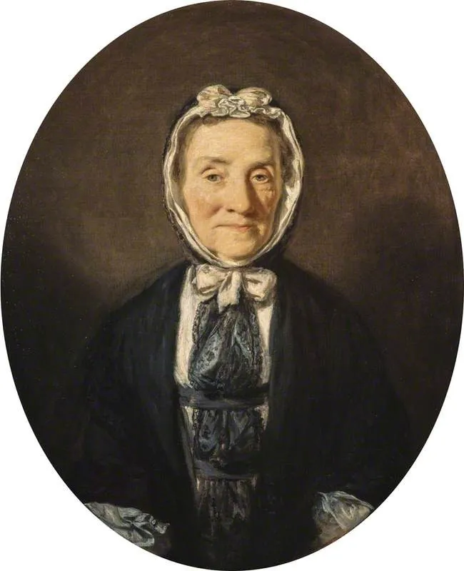 Katherine Paterson, Mrs John Walkinshaw of Barrowfield and Camlachie (called Lady Barrowfield), (c 1683 - 1780). Mother of Clementina Walkinshaw, by John Thomas Seton, oil, 1788