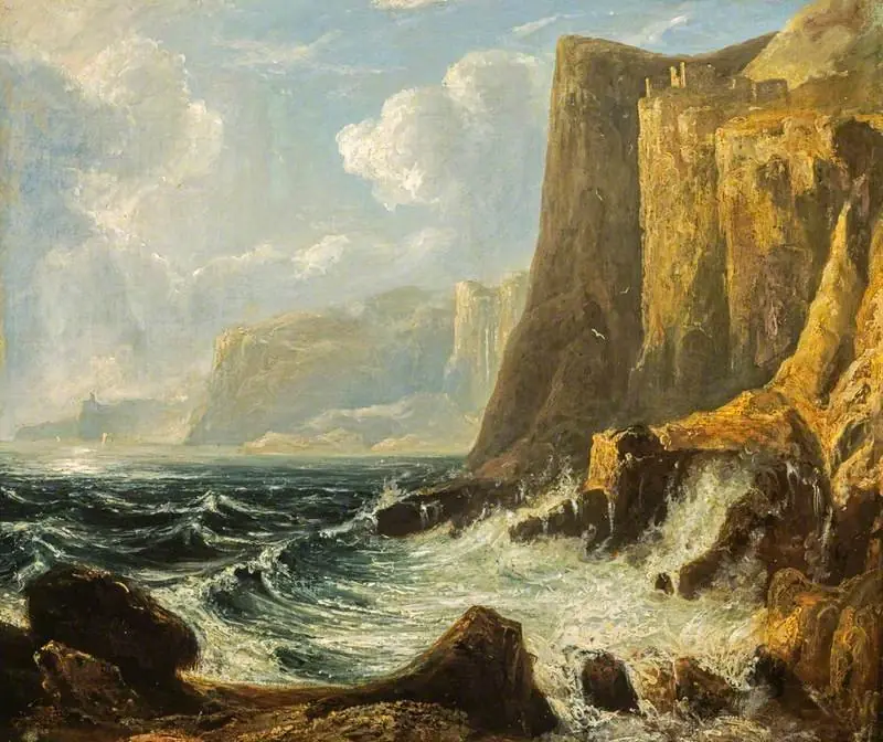 A Cliff Scene (Fast Castle), by John Thomson