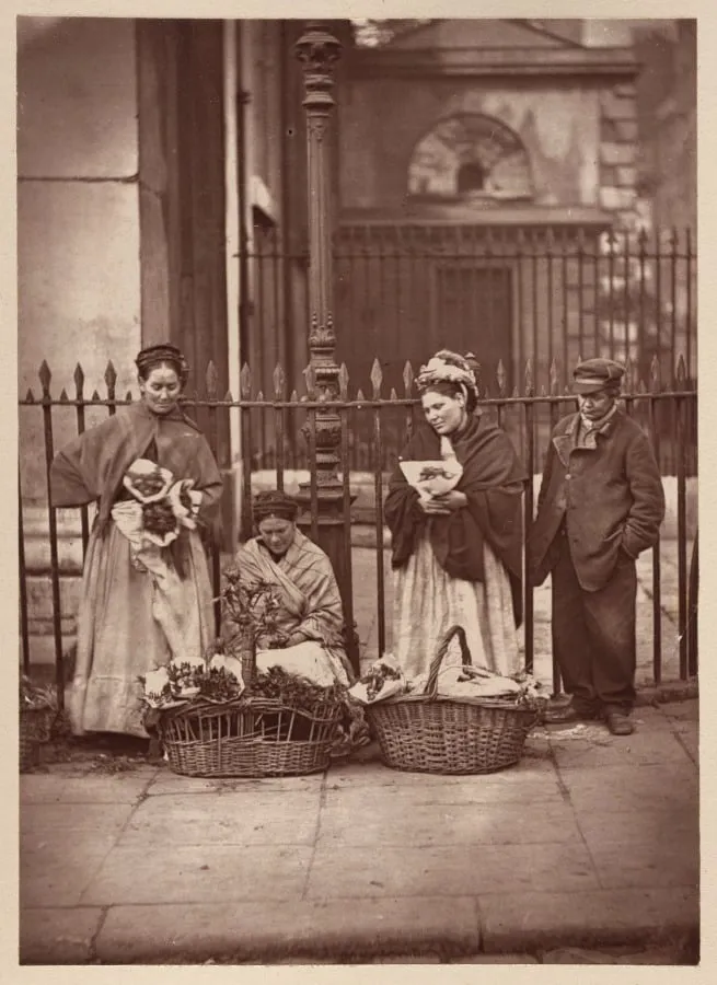 Covent Garden Flower Women, by John Thomson, 1877