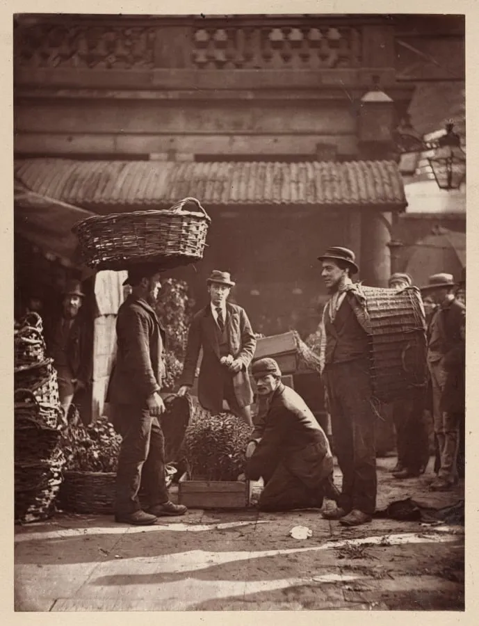 Covent Garden Labourers, by John Thomson, 1877