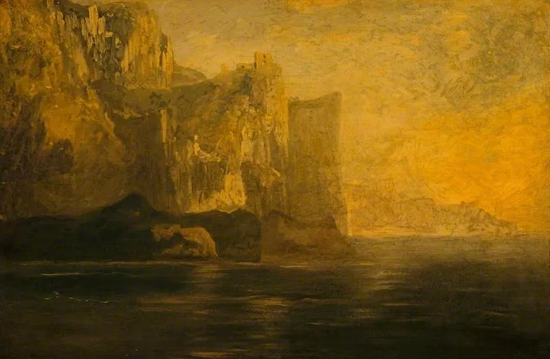 Fast Castle, by John Thomson, oil