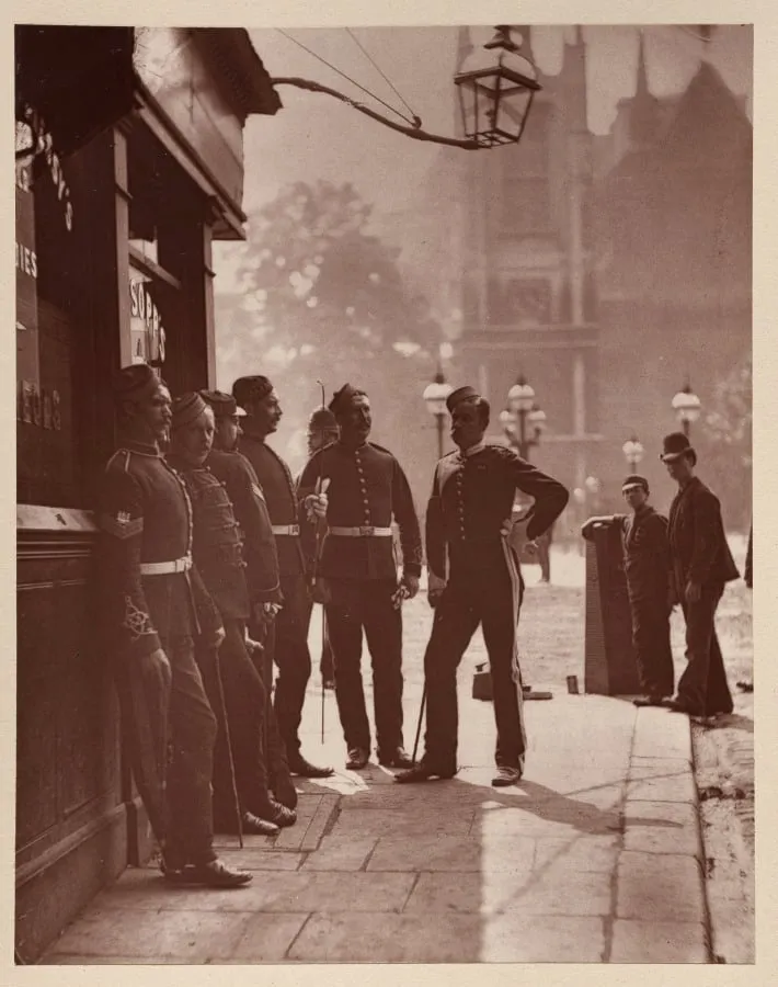 Recruiting Sergeants at Westminster, by John Thomson, 1877