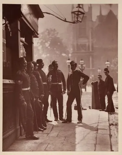 Recruiting Sergeants at Westminster, by John Thomson