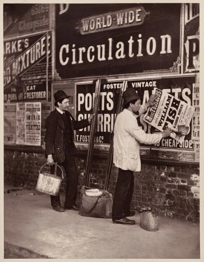 Street Advertising, by John Thomson, 1876