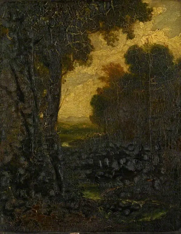Trees on the Bank of a Stream, by John Thomson