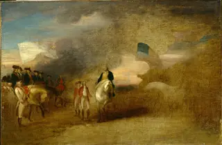Surrender of Cornwallis at Yorktown, by John Trumbull, 1794
