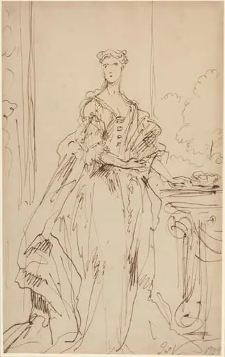 Portrait of a Standing Lady, by John Vanderbank