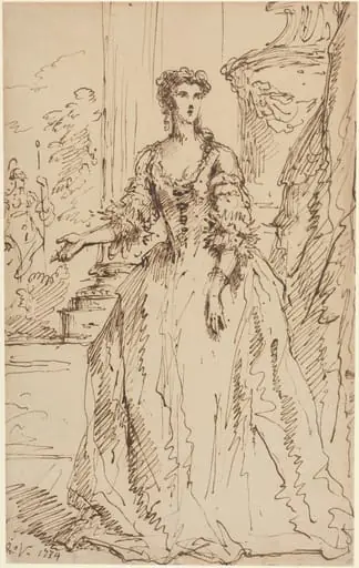 Portrait of a Standing Lady, by John Vanderbank