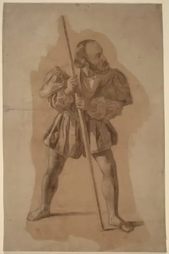 Figure Costume Study for Columbus Mural, Washington, D.C., by John Vanderlyn