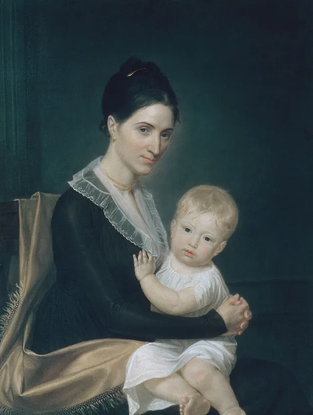 Mrs. Marinus Willett and Her Son Marinus, Jr.