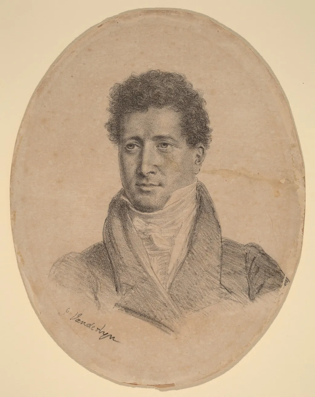 Self-Portrait, by John Vanderlyn, ink, 1804