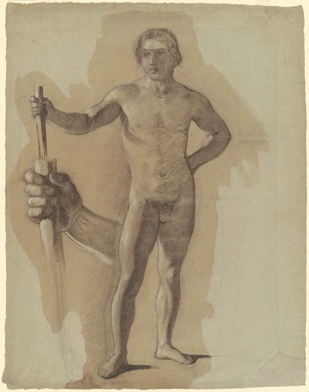 Study for "The Landing of Columbus", by John Vanderlyn, charcoal, 1842