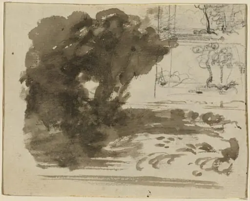 A Stand of Trees [recto], by John Varley