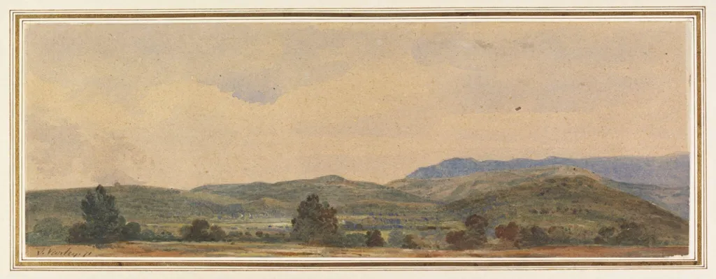 At Azizieh, Lydia, by John Varley, watercolor