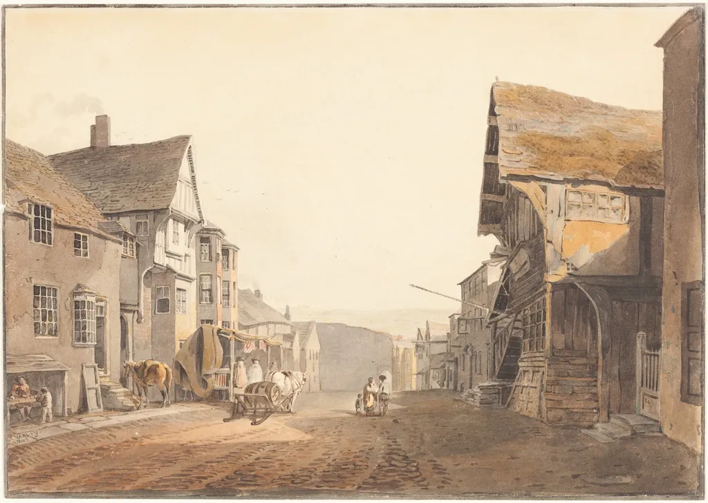 Conway in North Wales, by John Varley, graphite, 1803