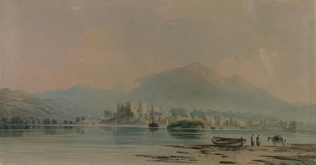 Conway, North Wales, by John Varley, watercolor