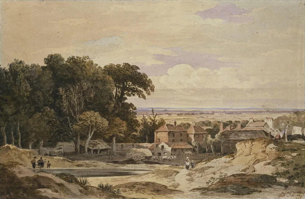 Frognal, Hampstead, by John Varley, watercolor, 1826