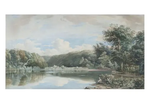 Pool and woods at Wotton, near Dorking, by John Varley