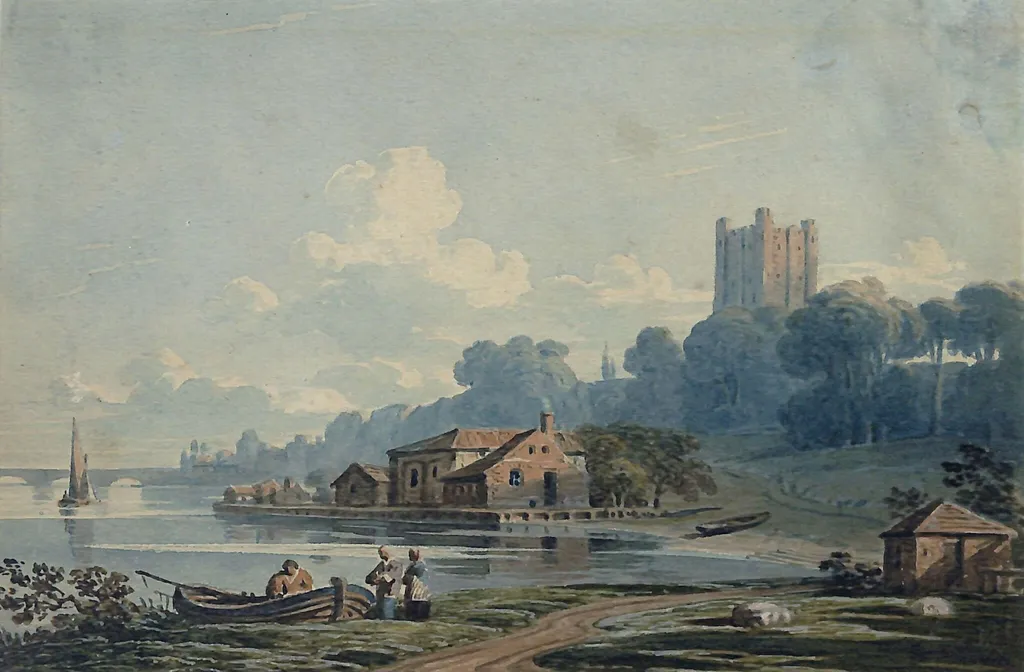 Rochester Castle, by John Varley, watercolor, 1800