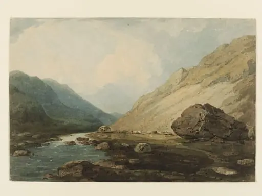 View in the Pass of Llanberis, Wales, by John Varley
