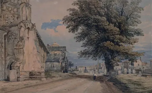 Waltham Abbey, by John Varley