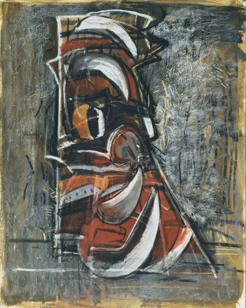 Untitled, by John Walker, charcoal, 1986