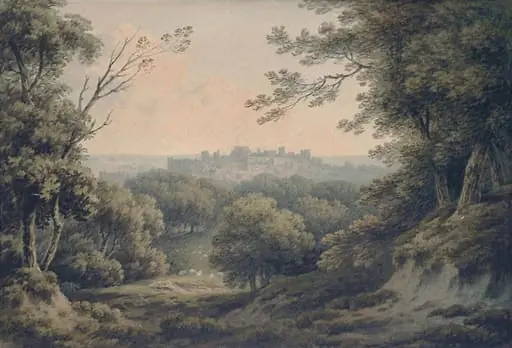 Distant view of Windsor Castle, by John 'Warwick' Smith