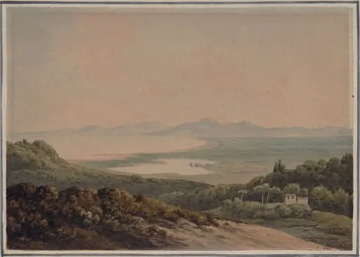 The Campagna, with the Lucrine Lake, from Cumae, by John 'Warwick' Smith