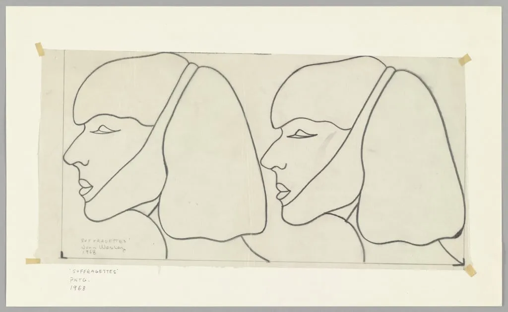 Untitled, by John Wesley, graphite, 1968