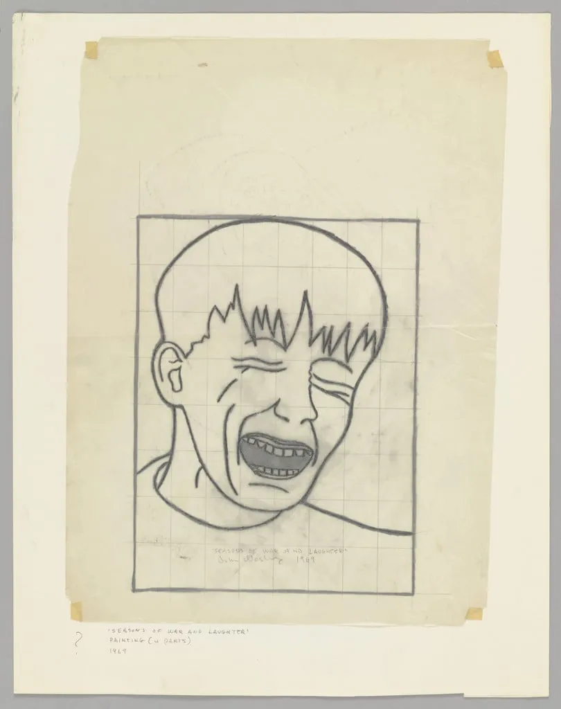 Untitled, by John Wesley, graphite, 1969
