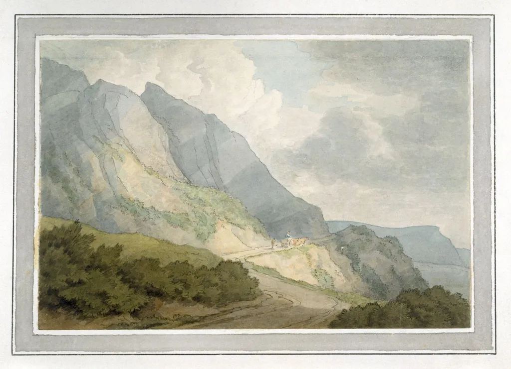 Between Lyme and Charmouth, by John White Abbott, watercolor, 1825