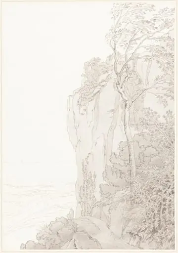 Sheer Cliffs above a Coastal Road, by John White Abbott