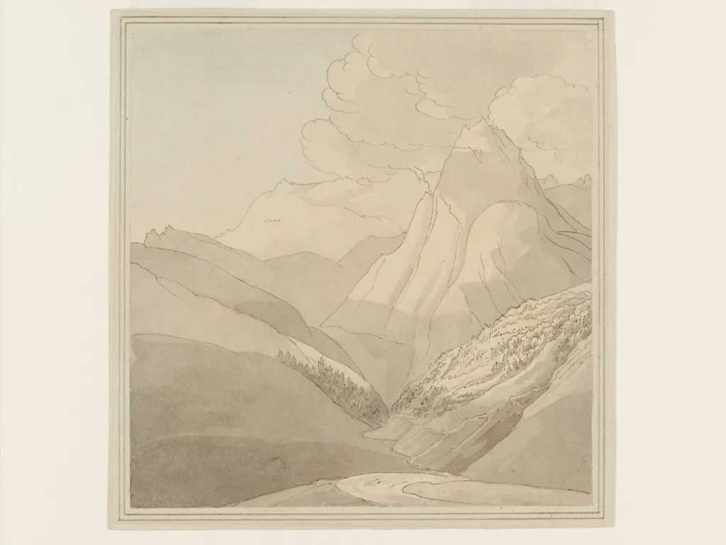 The Alps near the source of the Rhine, by John White Abbott, 1763