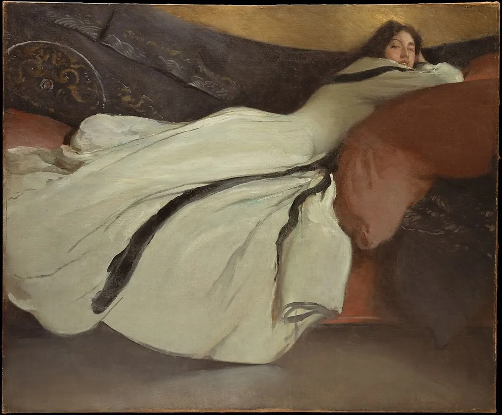 Repose, by John White Alexander, oil, 1895