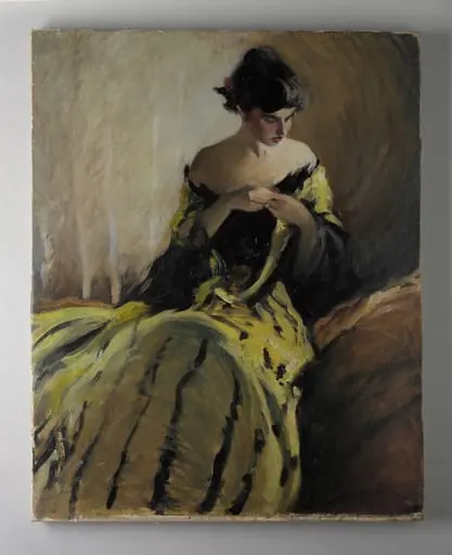 Study in Black and Green (Oil Sketch), by John White Alexander