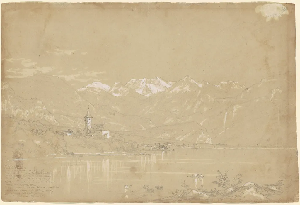 Lake of Brienz, by John William Casilear, gouache, 1801