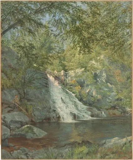 The Waterfall, by John William Hill