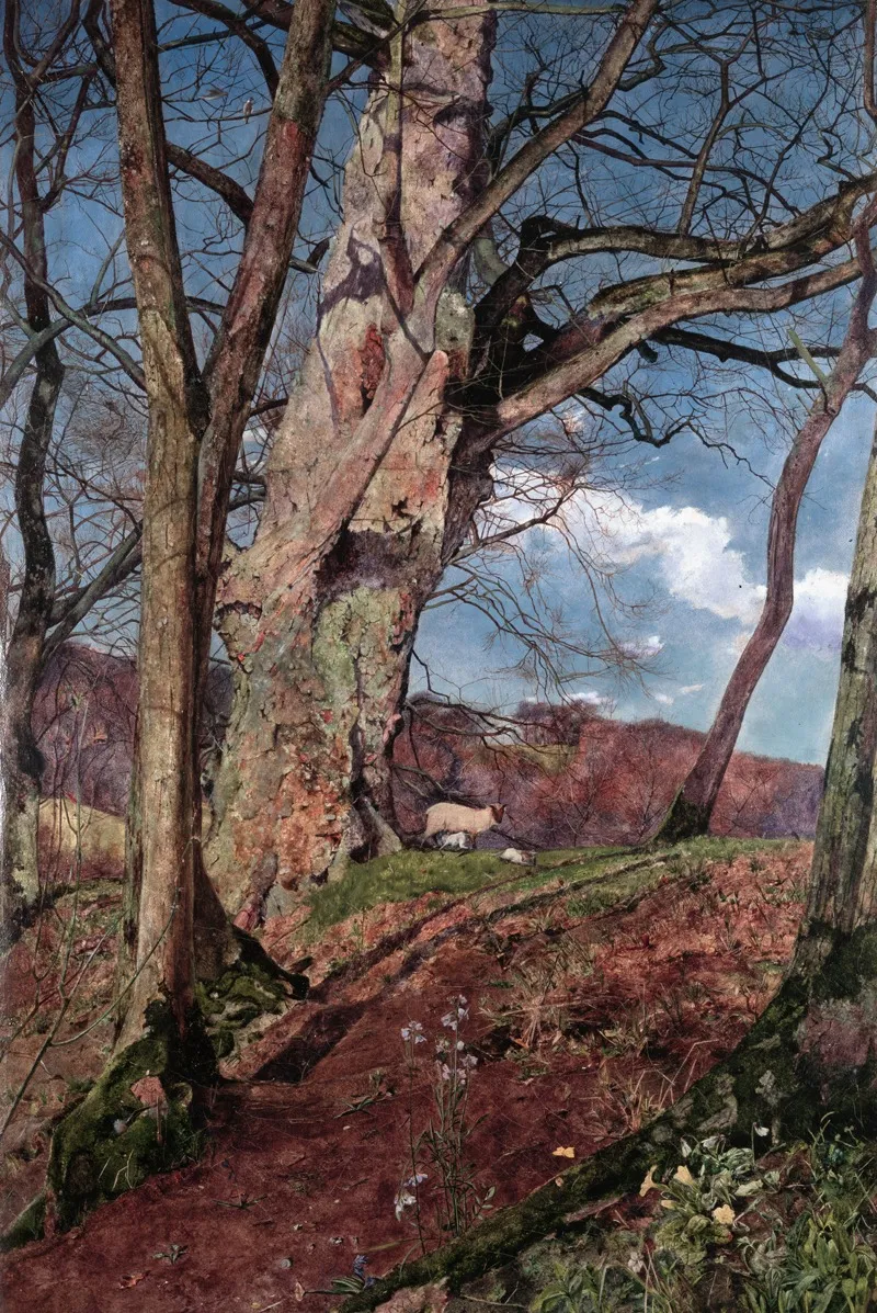 A Study, in March, by John William Inchbold, unspecified, 1855