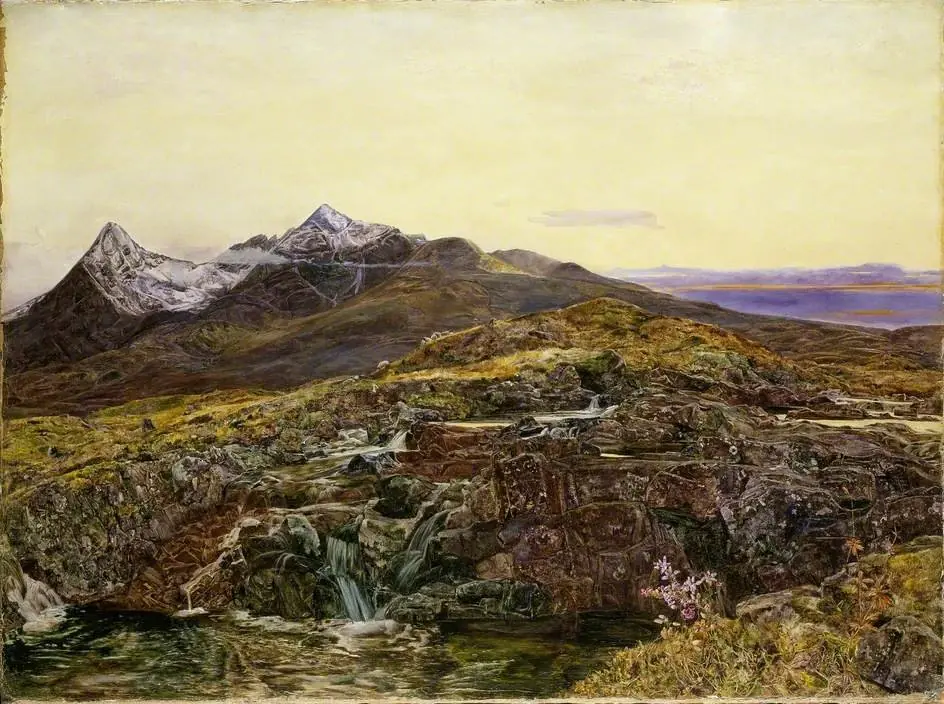 Cuillin Ridge, Skye, from Sligachan, by John William Inchbold