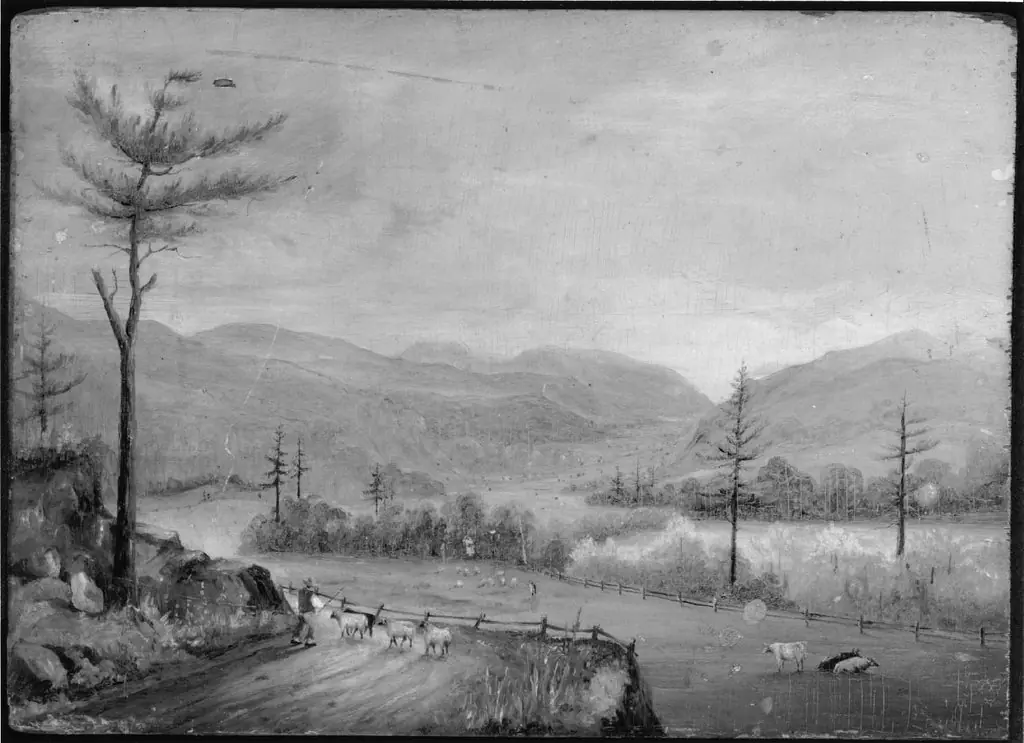 View of Valley of the Franconia Mountains, New Hampshire, by John William Martens