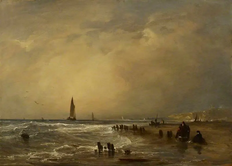 A Coastal Scene between Nieuport and Ostend, by John Wilson